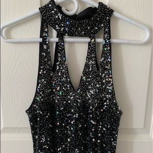 Sequined black top
